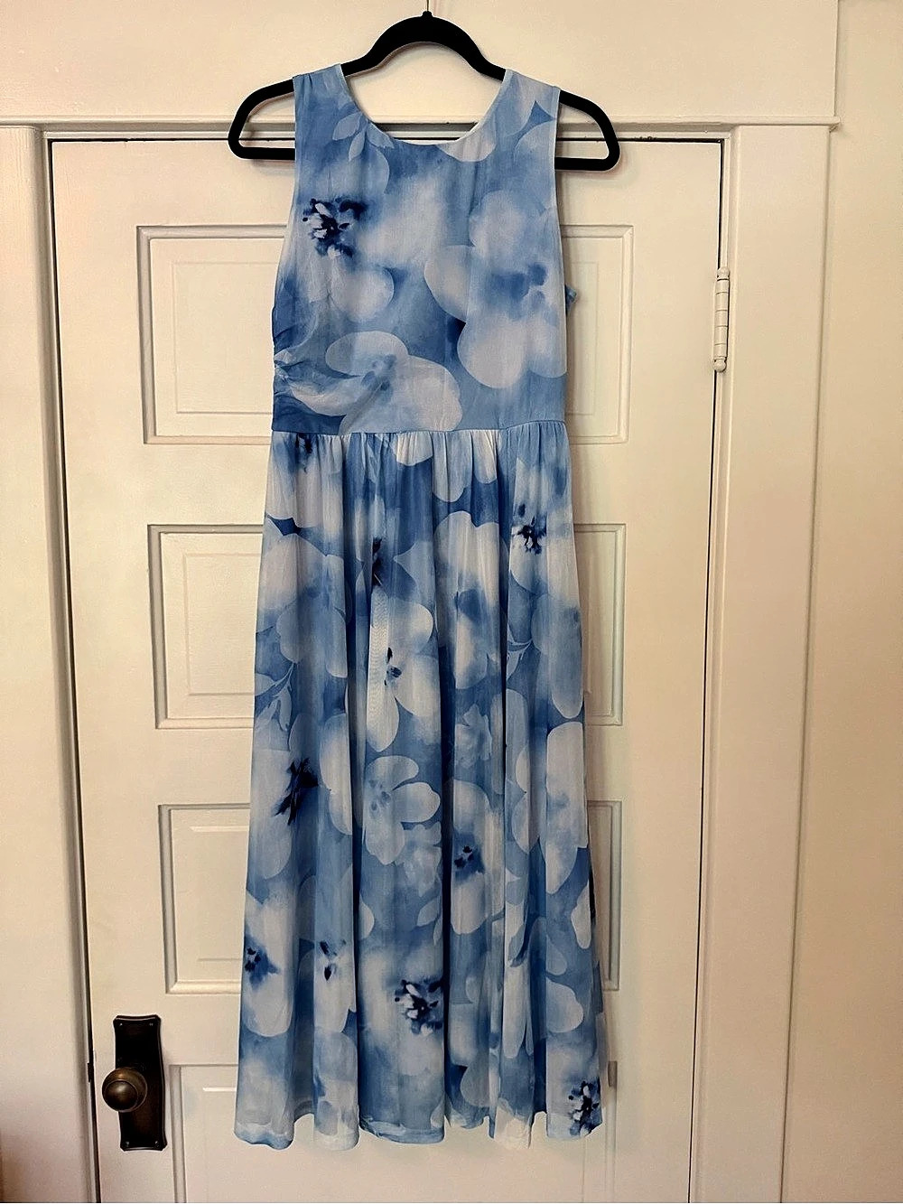 Blue & White Maxi Dress Like New
